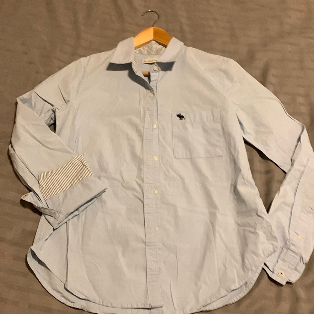 Abercombie women cotton light blue short/blouse